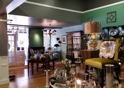 inside of a collections/antiques shop