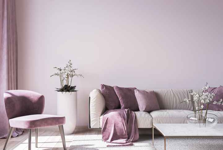 Blush living room